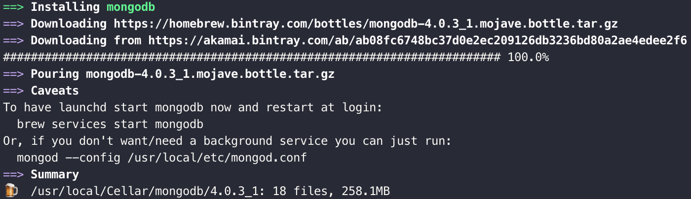 mac-homebrew-install-mongodb-sucess